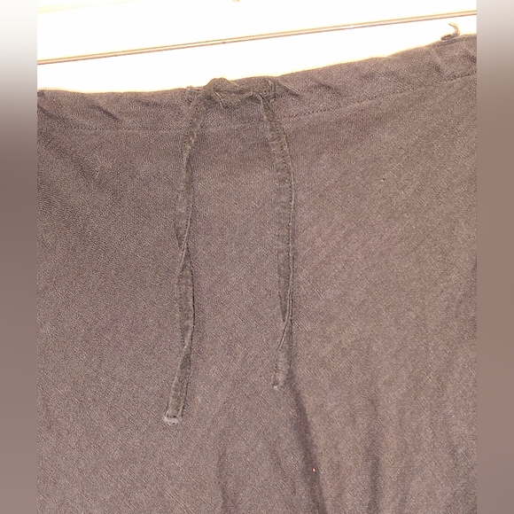 Old Navy Elegant Black 100% Linen A Line Skirt size 6 Maxi w/ Ruffled Bottom - Picture 6 of 13